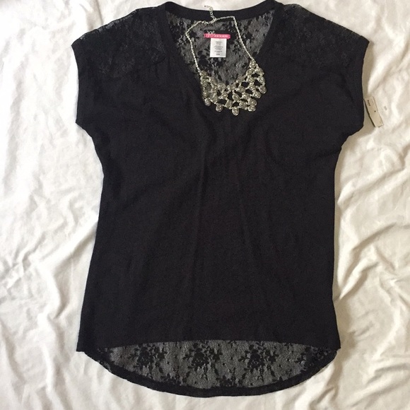 Joe Boxer Tops - Joe Boxer Black Lace Top